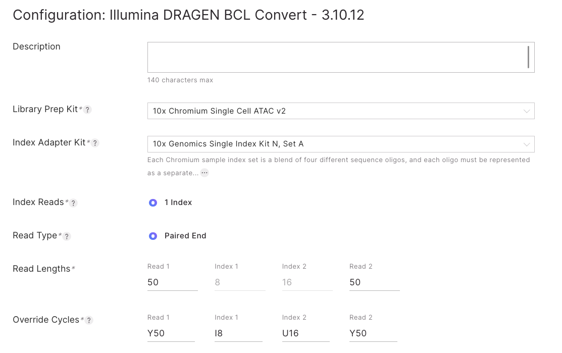 How to setup a 10x Genomics sample sheet in Illumina&rsquo;s BaseSpace 